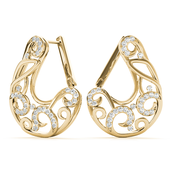 Jorja Natural Pave Set  Diamond Earrings