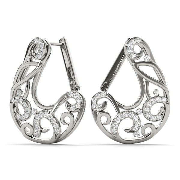 0.35 Ct Lab-Created Round Cut Jorja  Cluster Diamond Earrings in Silver 925