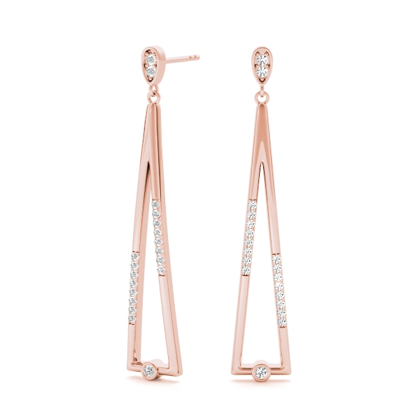 Avelle Lab-Created Bezel Set Diamond Earrings