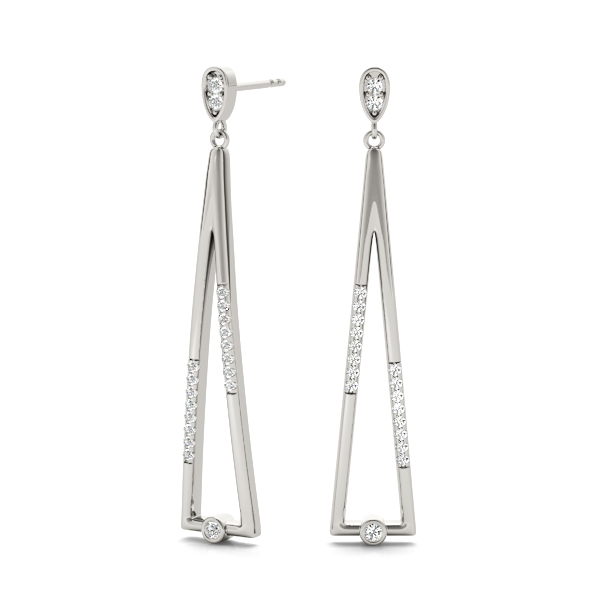 Avelle Lab-Created Bezel Set Diamond Earrings