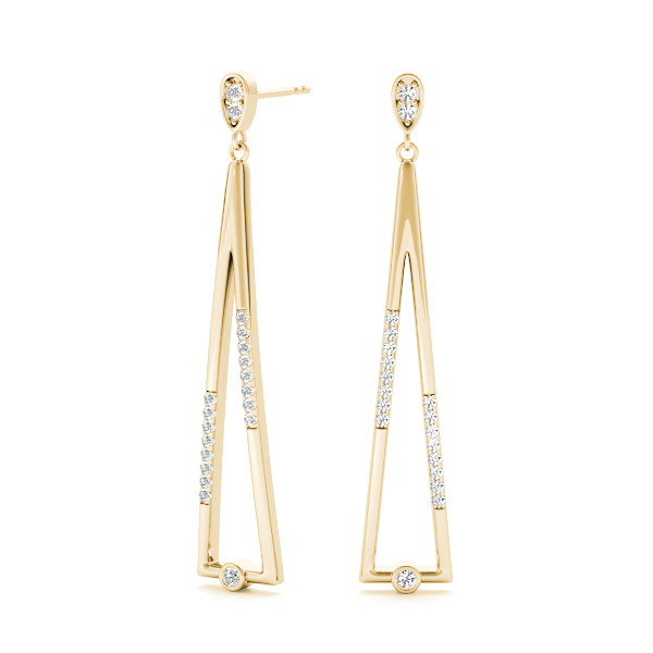 Avelle Lab-Created Bezel Set Diamond Earrings