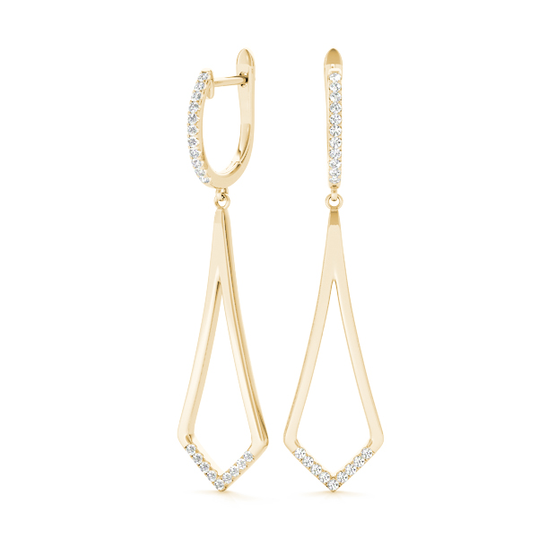 Jocelyn Natural Pave Set  Diamond Earrings