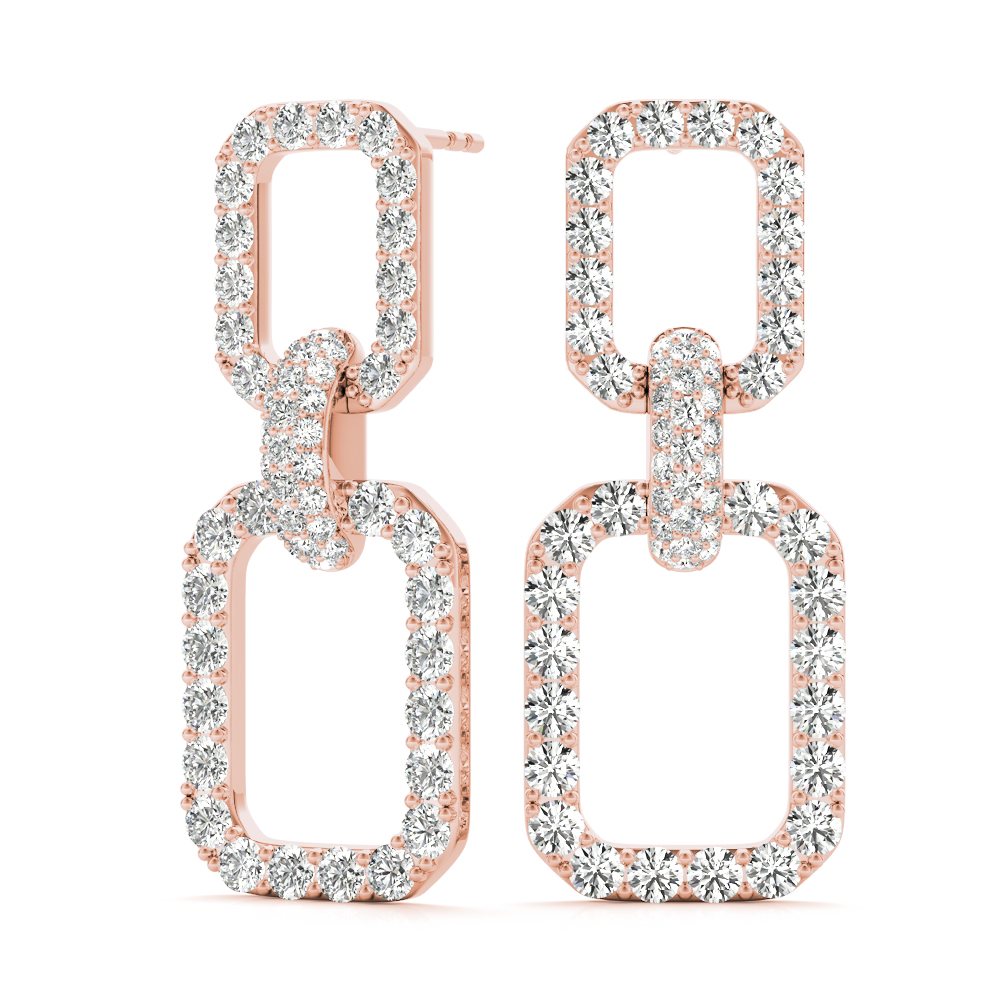 Storm Natural Pave Set  Diamond Earrings