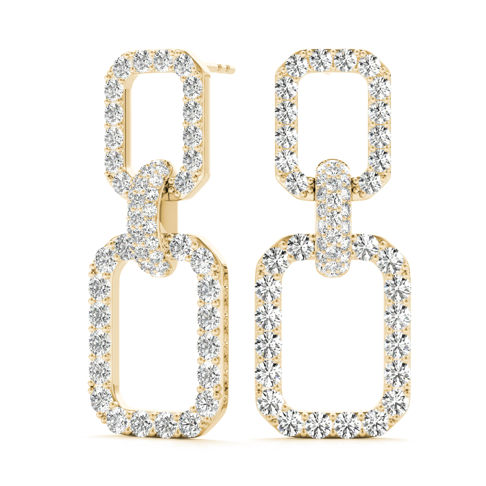 Storm Natural Pave Set  Diamond Earrings