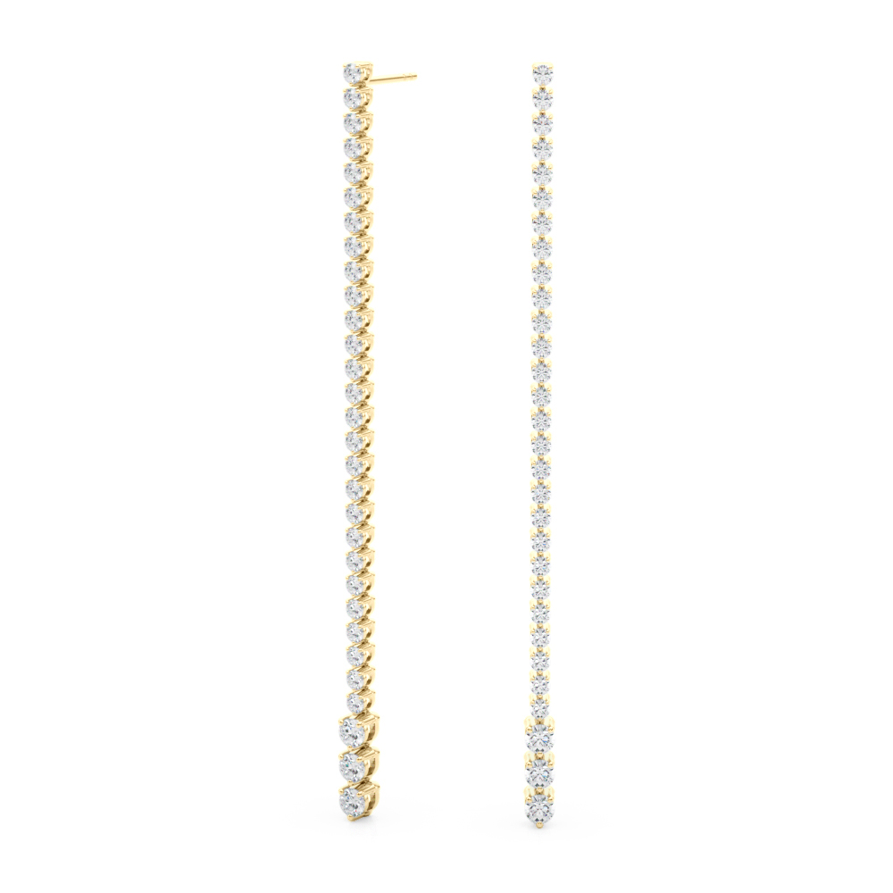 2.22 Ct Lab-Created Round Cut Evan Designer Diamond Earrings in Silver 925