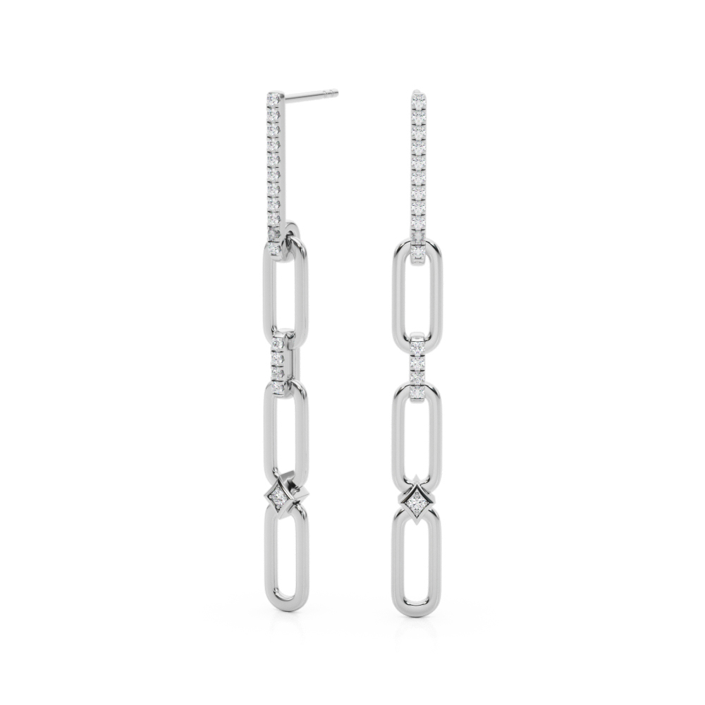 Alden Natural Bezel Set  Diamond Earrings