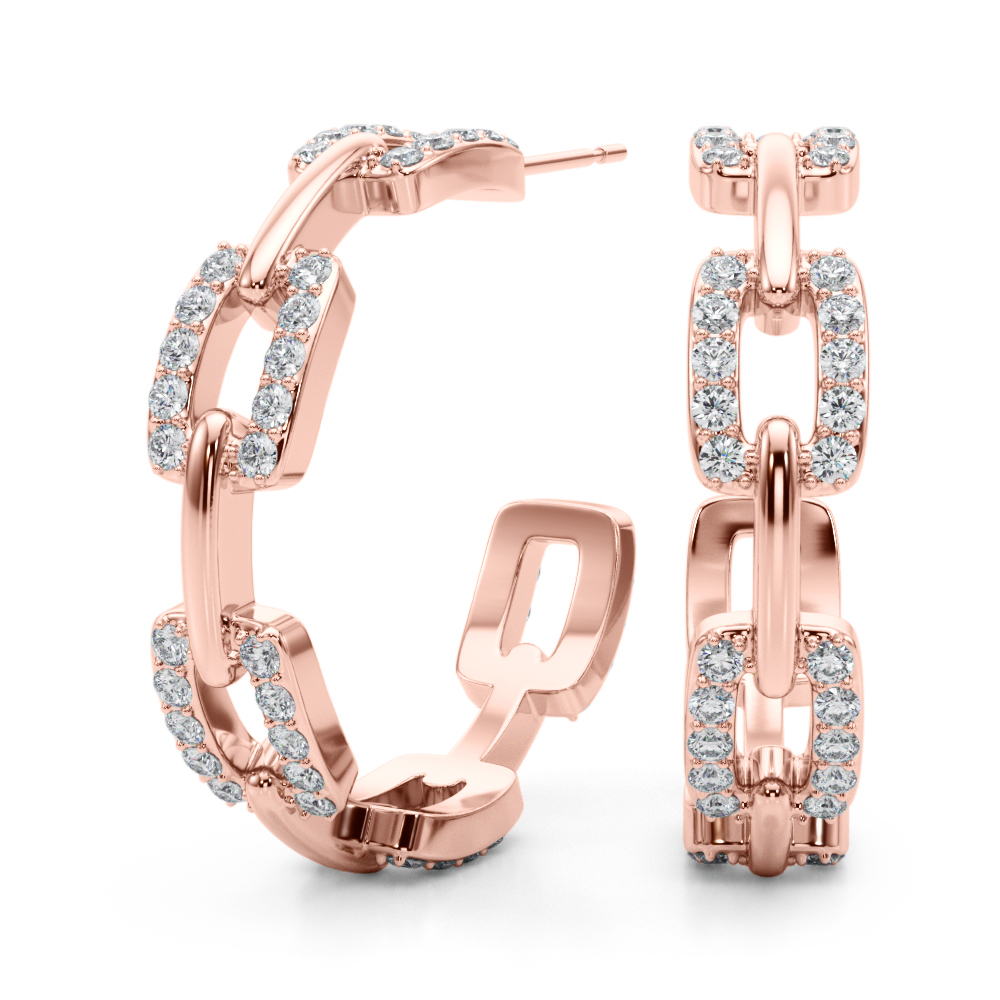 1.04 Ct Lab-Created Round Cut Gianna Designer Diamond Earrings in Silver 925