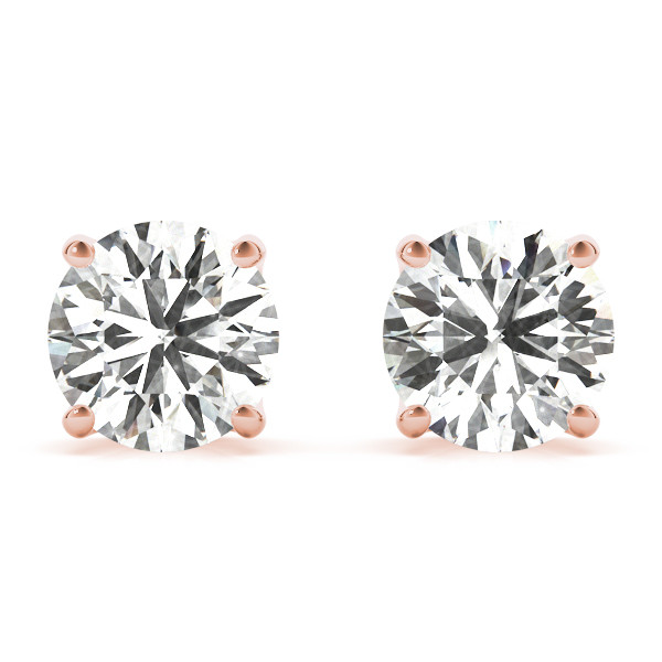 0.1 Ct Lab-Created Diamond Round Cut Emeli Studs Earrings in Silver 925