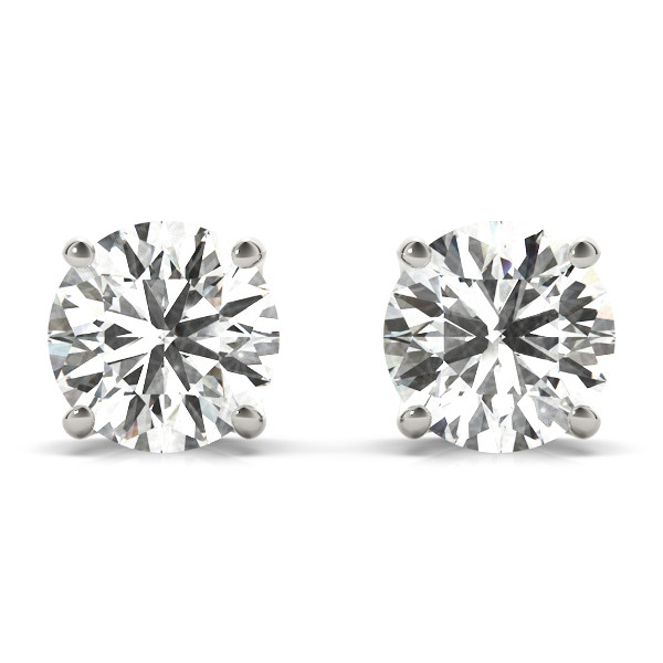 0.1 Ct Lab-Created Diamond Round Cut Emeli Studs Earrings in Silver 925