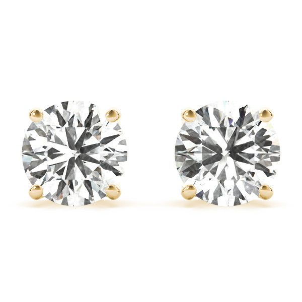 0.1 Ct Lab-Created Diamond Round Cut Emeli Studs Earrings in Silver 925
