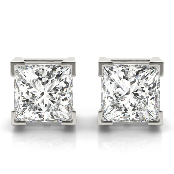 0.2 Ct Lab-Created Diamond Cushion Cut  Elize Studs Earrings in Silver 925