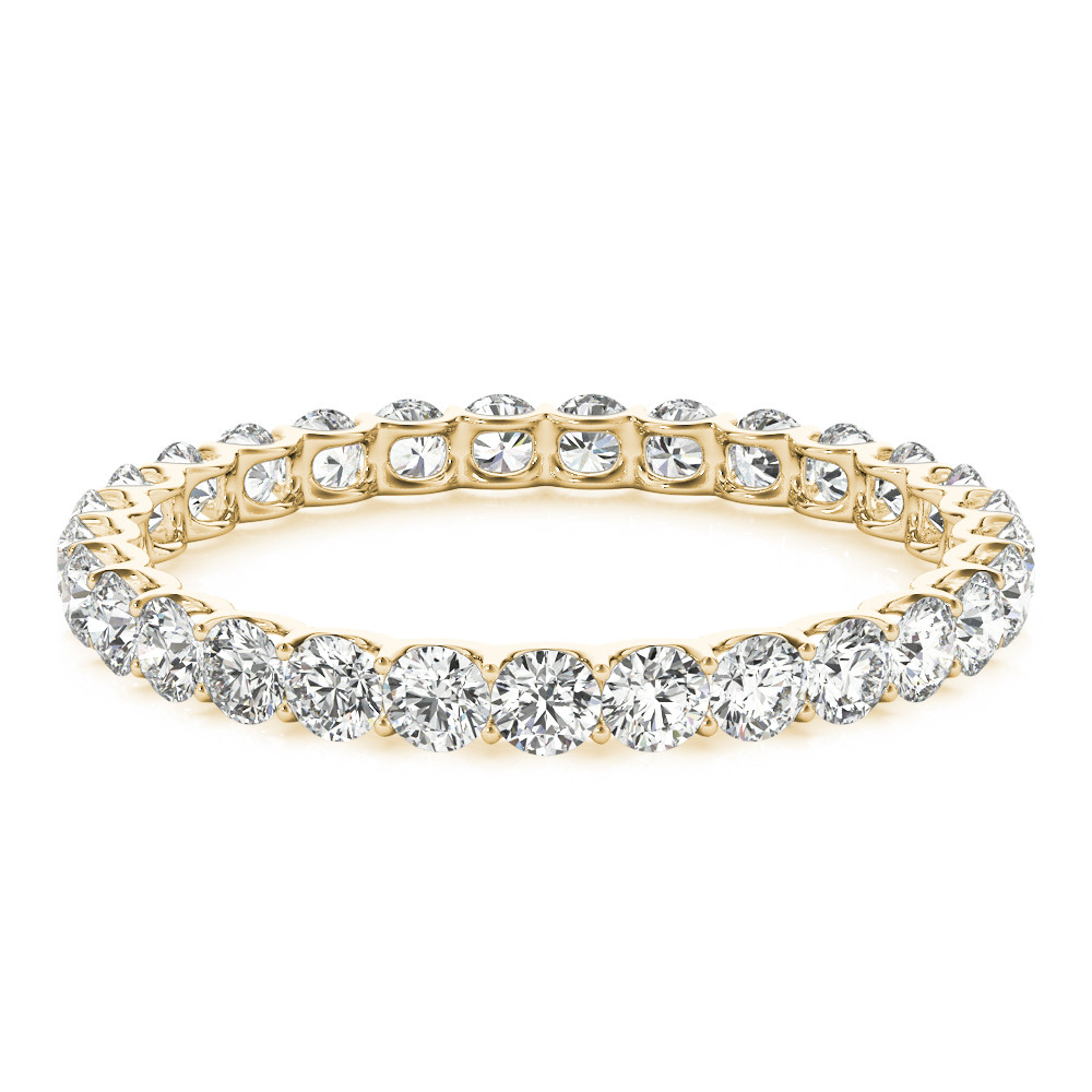 1.15 Ct Natural Round Cut Esmee  Diamond Rings in 18K White Gold