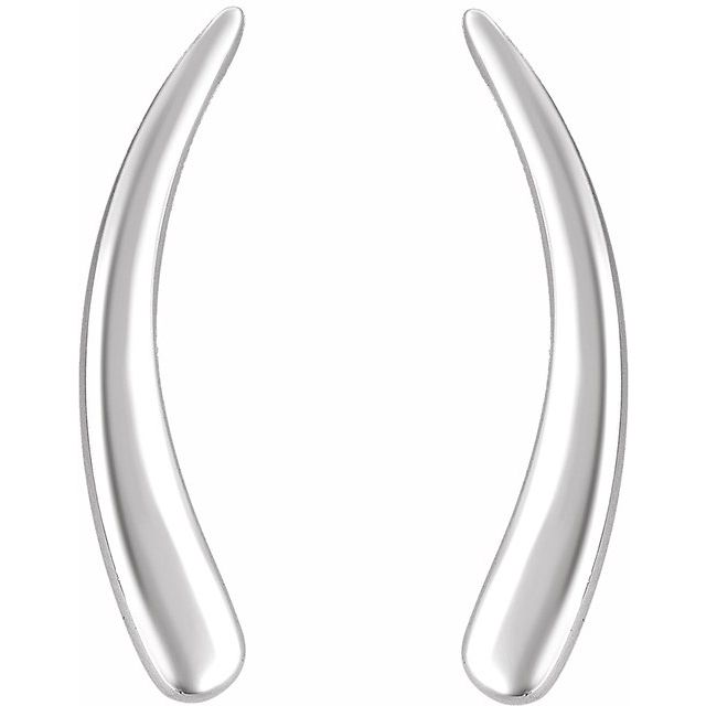 Daphna Traditional Earrings in 9K White Gold
