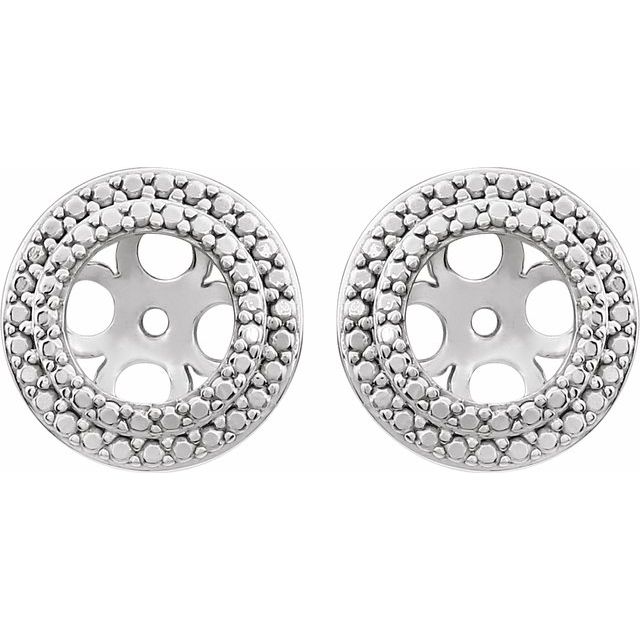 Danaya Traditional Earrings in 9K White Gold