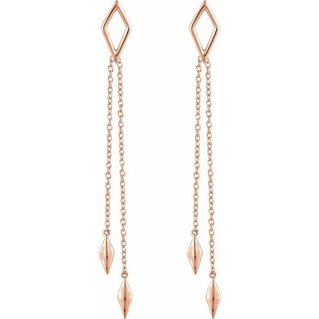 Diella Traditional Earrings in 9K White Gold
