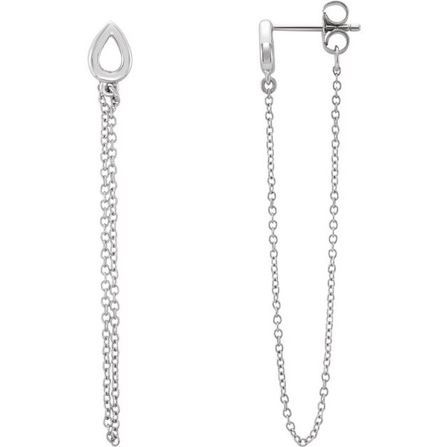 Diar Traditional Earrings in 9K White Gold
