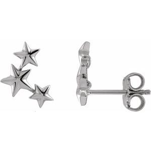 Delima Traditional Earrings in 9K White Gold