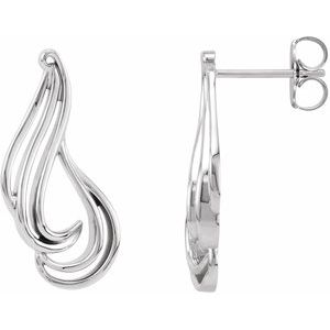 Deeta Traditional Earrings in 9K White Gold