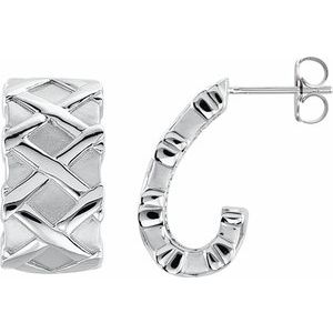 Dorete Traditional Earrings in 9K White Gold