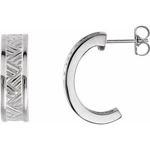 Dafiyah Traditional Earrings in 9K White Gold