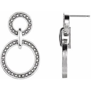 Dannelle Traditional Earrings in 9K White Gold
