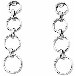 Deyana Traditional Earrings in 9K White Gold