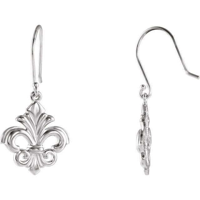 Daena Traditional Earrings in 9K White Gold