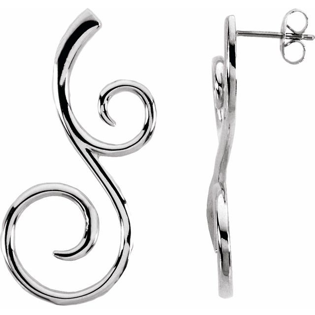 Daja Traditional Earrings in 9K White Gold