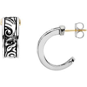 Delfine Traditional Earrings in 9K White Gold
