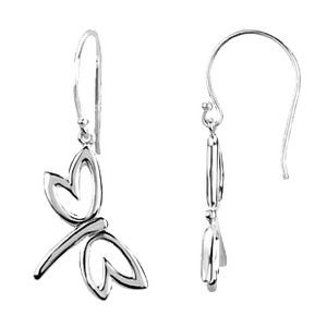 Darline Traditional Earrings in 9K White Gold