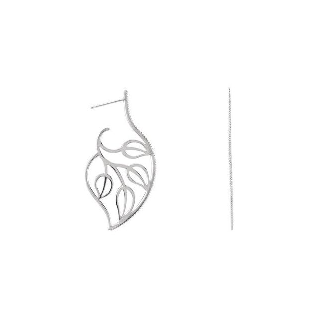 Diba Traditional Earrings in 9K White Gold