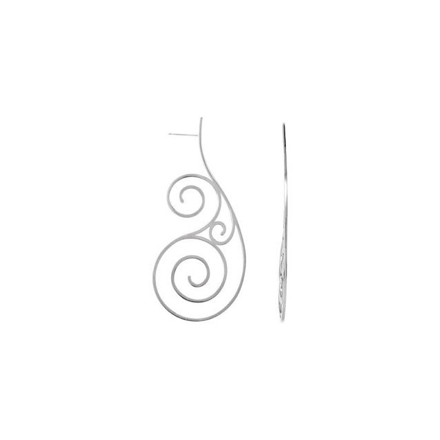 Digna Traditional Earrings in 9K White Gold