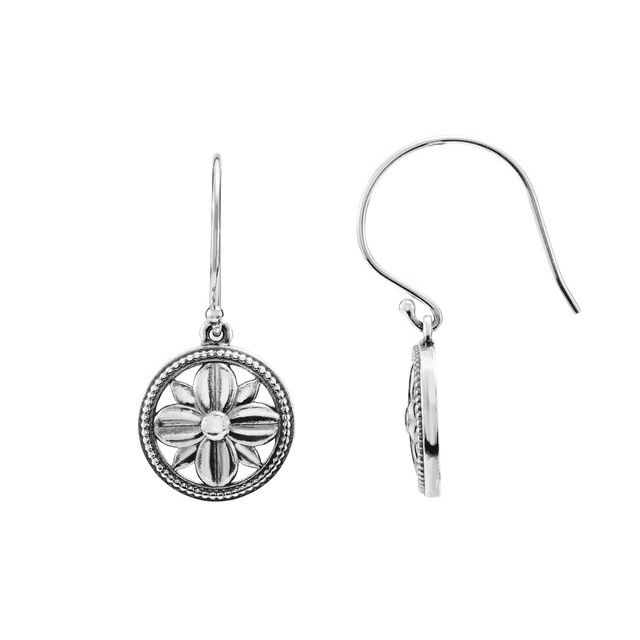 Deah Traditional Earrings in 9K White Gold