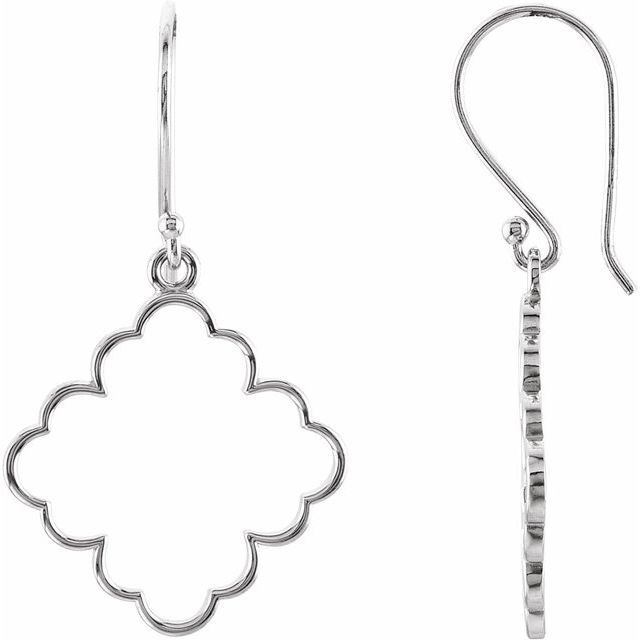 Dilia Traditional Earrings in 9K White Gold