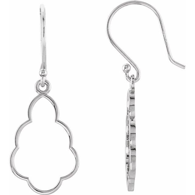 Dajana Traditional Earrings in 9K White Gold