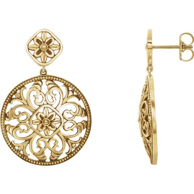 Denisia Traditional Earrings in 9K White Gold