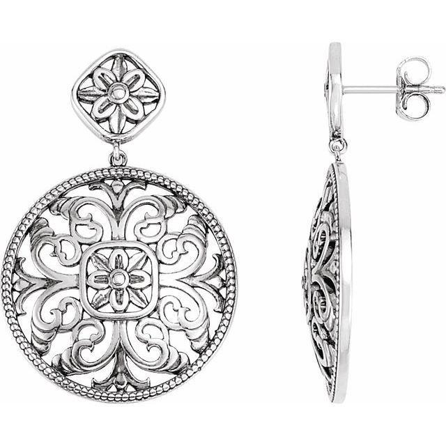 Denisia Traditional Earrings in 9K White Gold