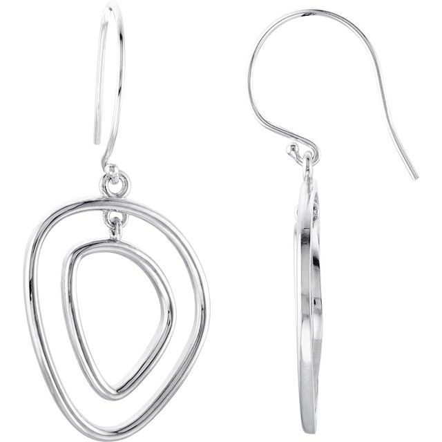 Devona Traditional Earrings in 9K White Gold