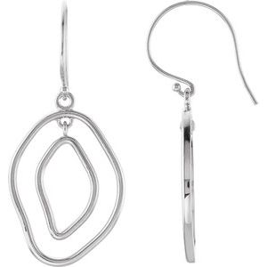 Damali Traditional Earrings in 9K White Gold