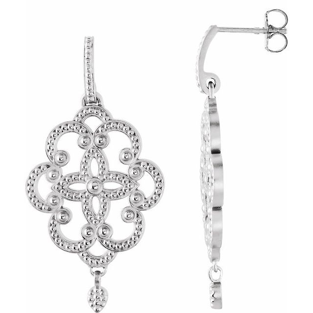 Danijela Traditional Earrings in 9K White Gold