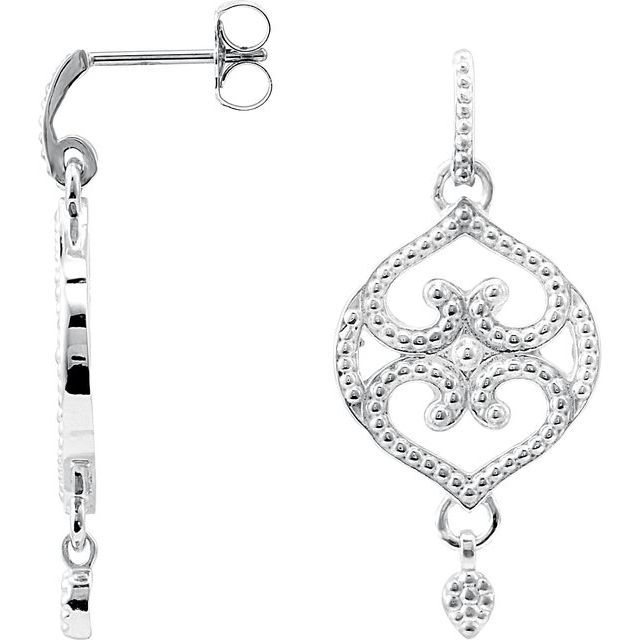 Dorrie Traditional Earrings in 9K White Gold