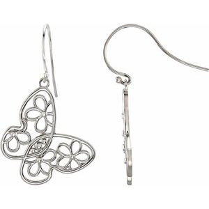Daphine Traditional Earrings in 9K White Gold