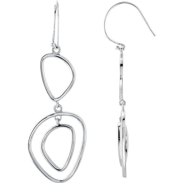 Darika Traditional Earrings in 9K White Gold