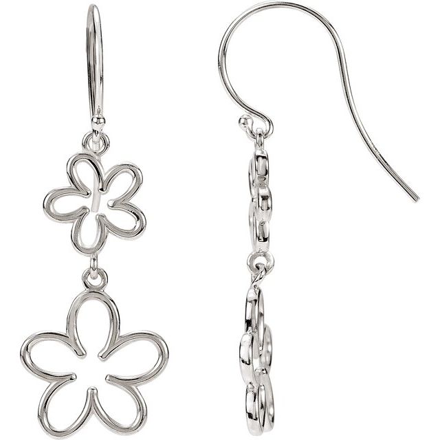Dinara Traditional Earrings in 9K White Gold