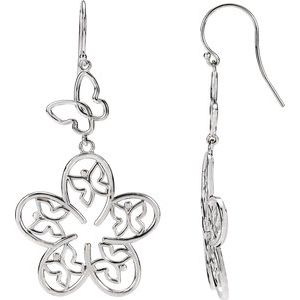 Dorthy Traditional Earrings in 9K White Gold