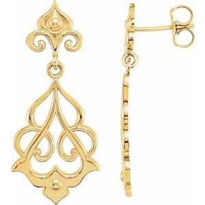 Daire Traditional Earrings in 9K White Gold