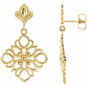 Daifa Traditional Earrings in 9K White Gold