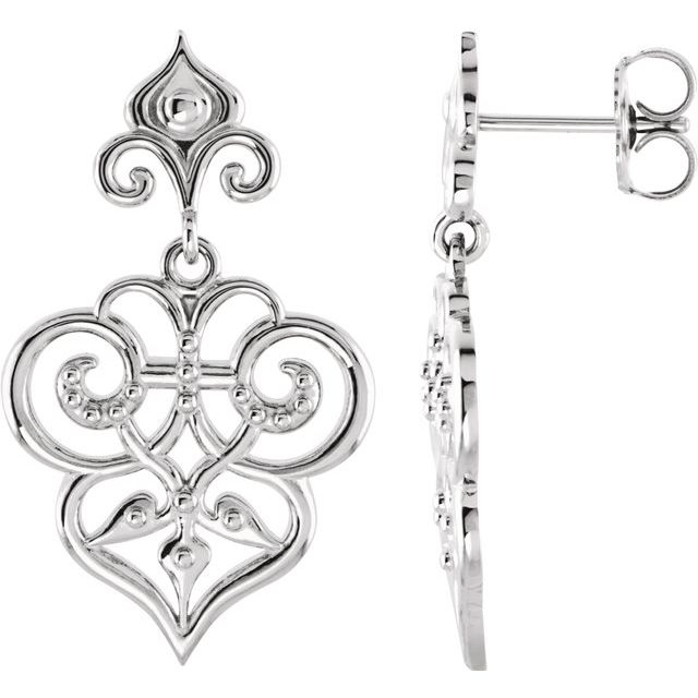 Dahlea Traditional Earrings in 9K White Gold