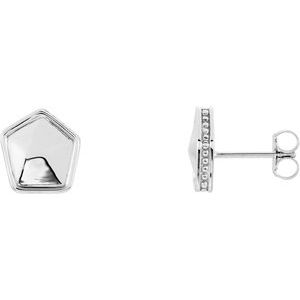 Danelea Traditional Earrings in 9K White Gold