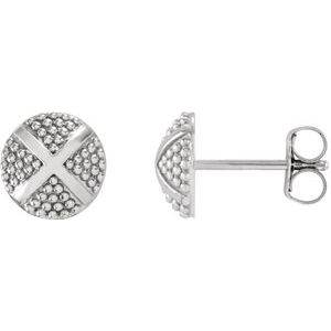 Darpita Traditional Earrings in 9K White Gold